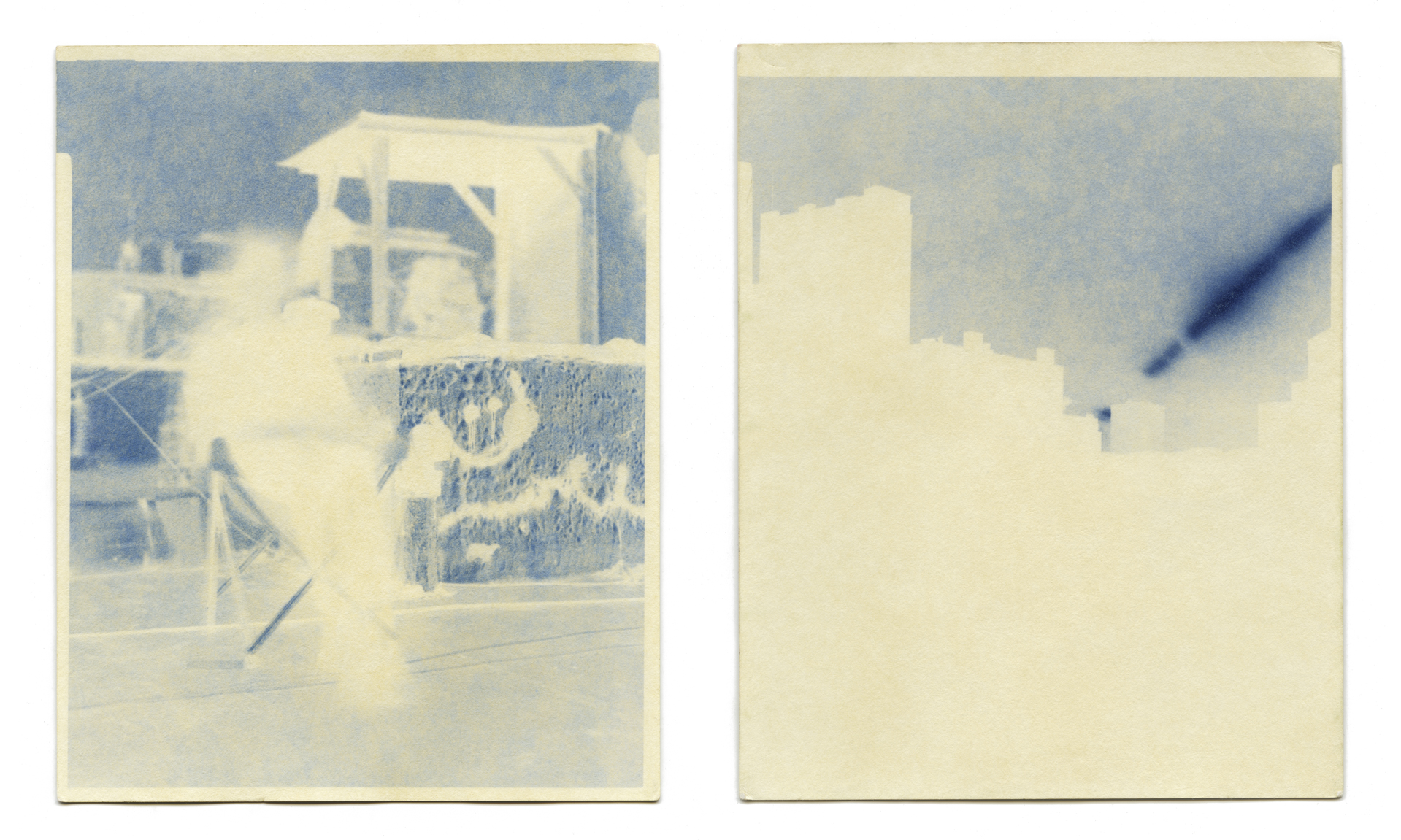 two Cyanotype Negatives